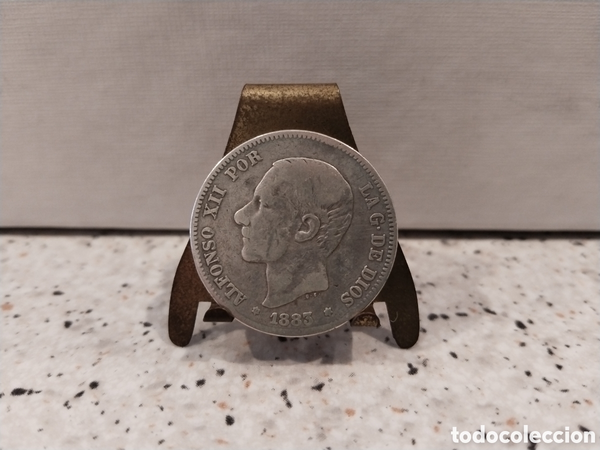 Monedas de Espa&ntilde;a: Alfonso XII. 1883*(1-----). 2 Pesetas (BC-) (Plata)