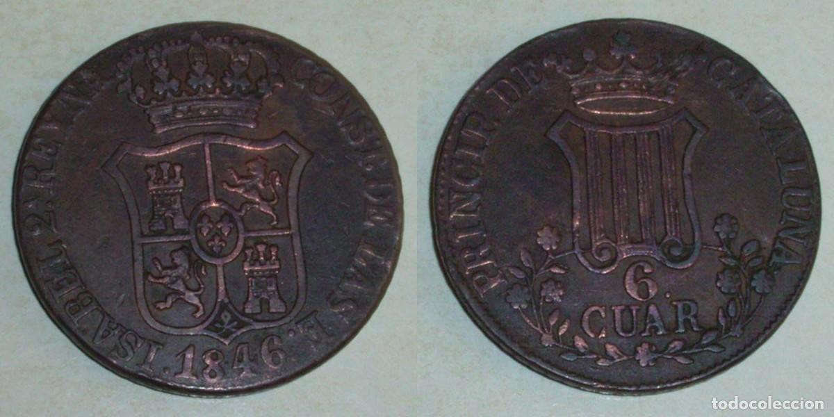 Monedas de Espa&ntilde;a: 6 Cuartos 1846 Catalu&ntilde;a - Foto 1