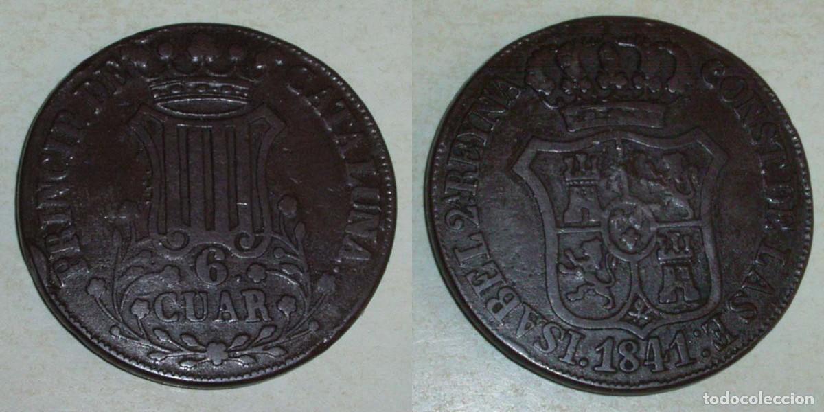 Monedas de Espa&ntilde;a: 6 Cuartos 1841 Catalu&ntilde;a - Foto 1