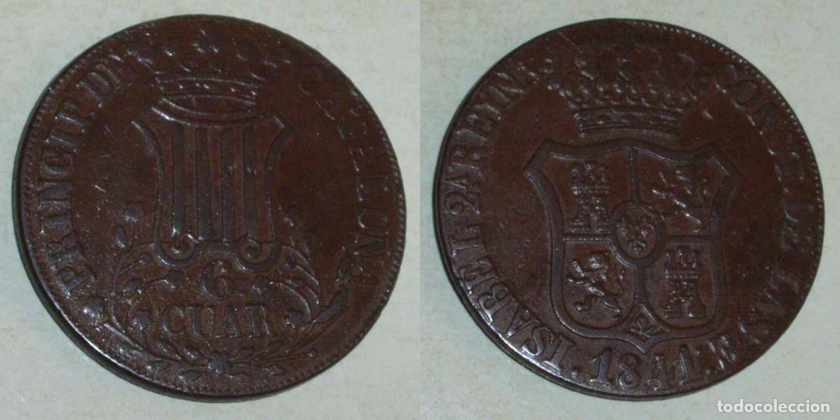 Monedas de Espa&ntilde;a: 6 Cuartos 1841 Catalu&ntilde;a - Foto 1