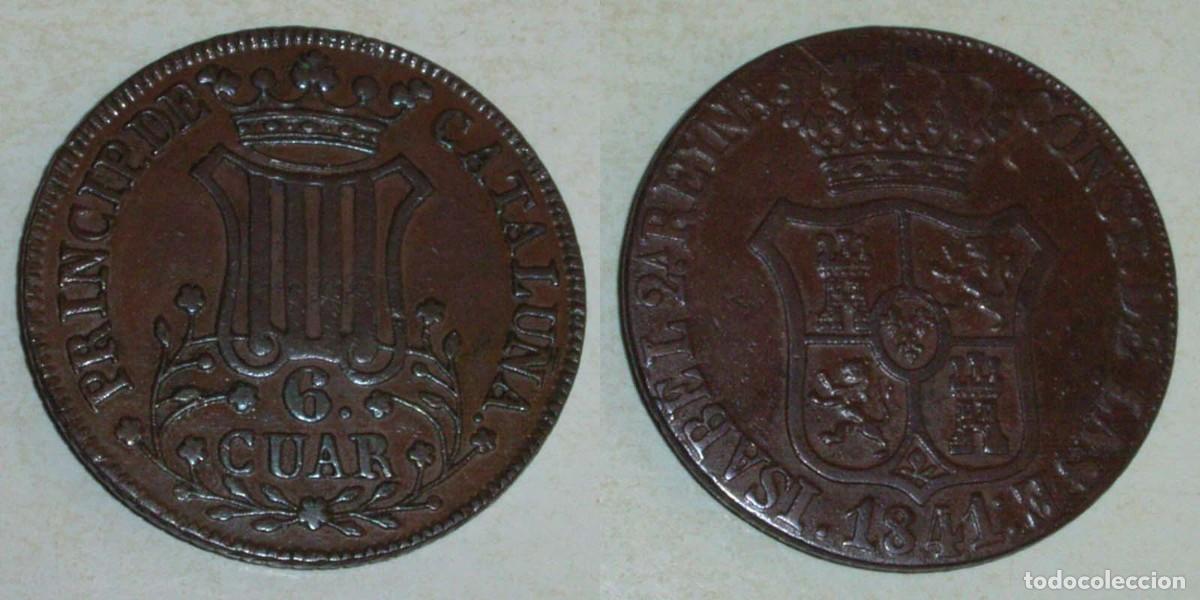 Monedas de Espa&ntilde;a: 6 Cuartos 1841 Catalu&ntilde;a - Foto 1