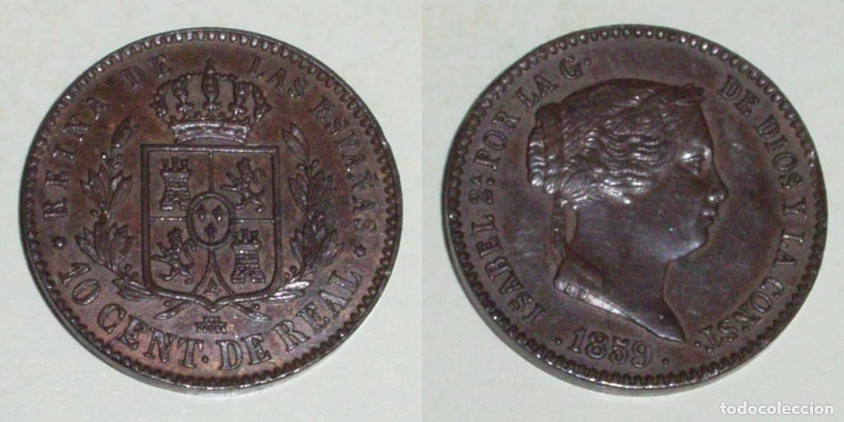 Monedas de Espa&ntilde;a: 10 Ctmos. de Real 1859 Segovia
