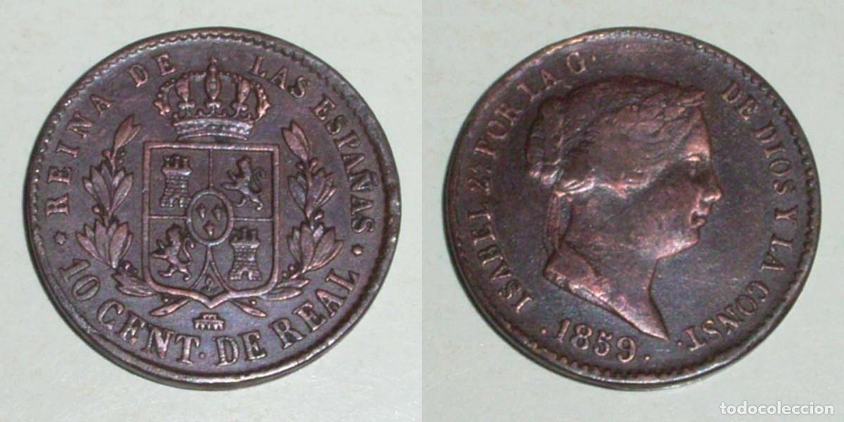 Monedas de Espa&ntilde;a: 10 Ctmos. de Real 1859 Segovia