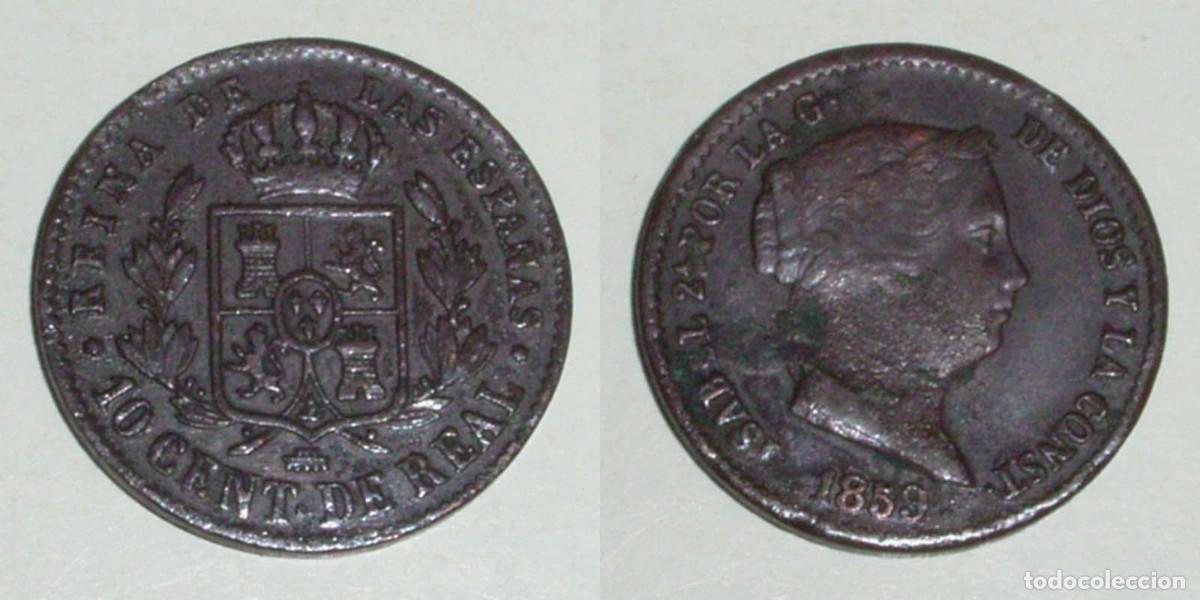 Monedas de Espa&ntilde;a: 10 Ctmos. de Real 1859 Segovia
