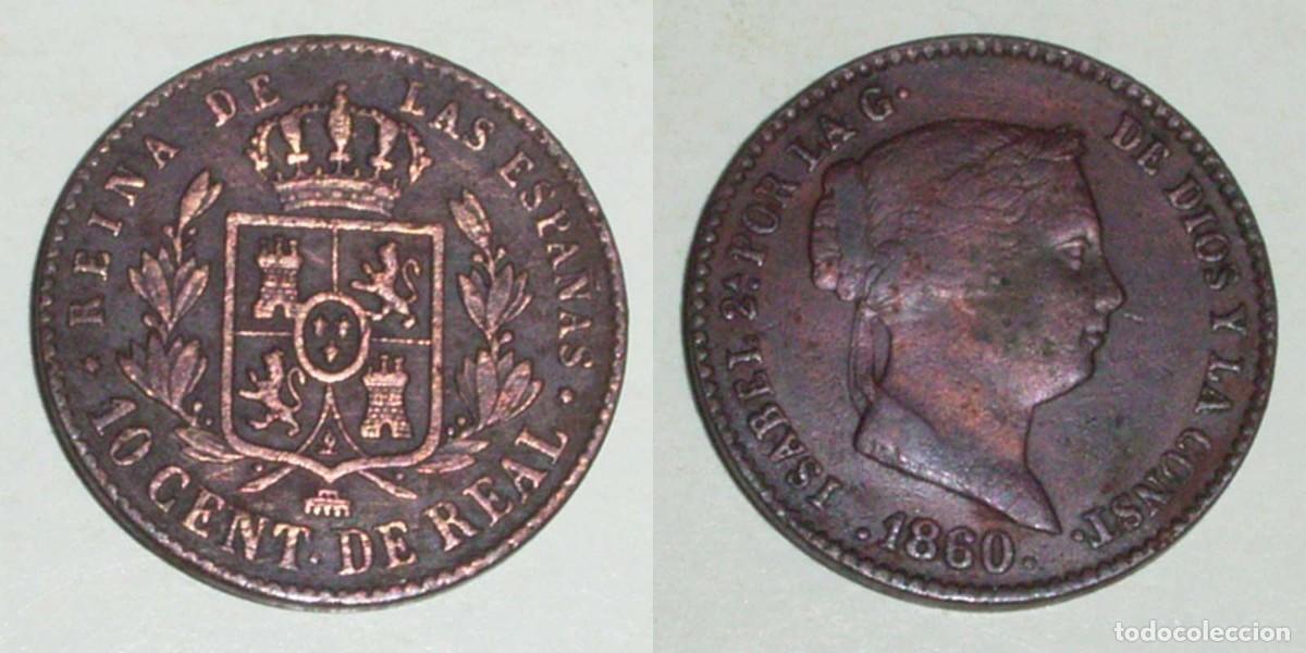 Monedas de Espa&ntilde;a: 10 Ctmos. de Real 1859 Segovia