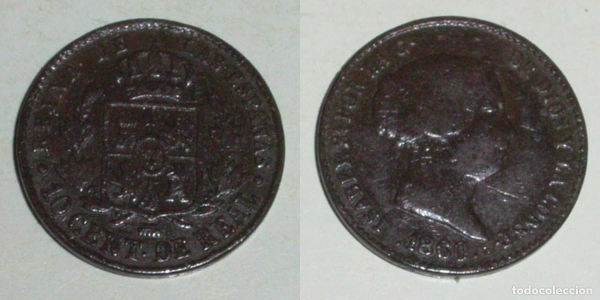 Monedas de Espa&ntilde;a: 10 Ctmos. de Real 1860 Segovia