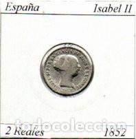 Monedas de Espa&ntilde;a: ESPA&Ntilde;A 1852, 2 REALES, SEVILLA, ISABEL II, AG, EBC, 2 FOTOS