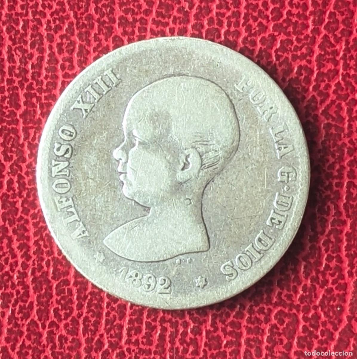 Monedas de Espa&ntilde;a: 2 pesetas - Alfonso XIII - A&ntilde;o 1.892 (Lote 196262)