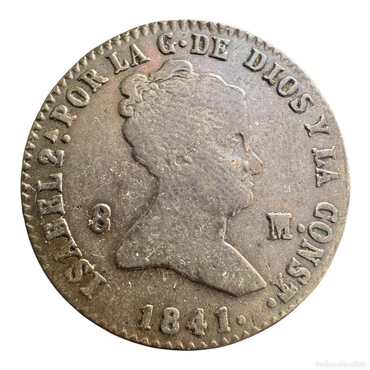 Monedas de Espa&ntilde;a: Isabel II. 8 Maraved&iacute;s 1841 Segovia. Ae MBC-