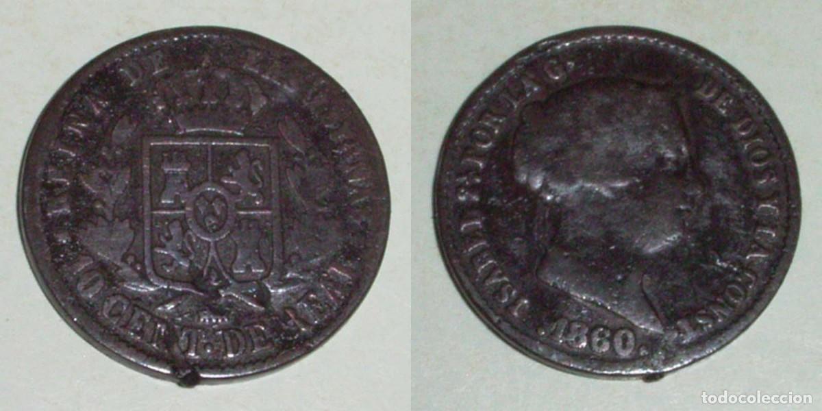 Monedas de Espa&ntilde;a: 10 Ctmos. de Real 1860 Segovia