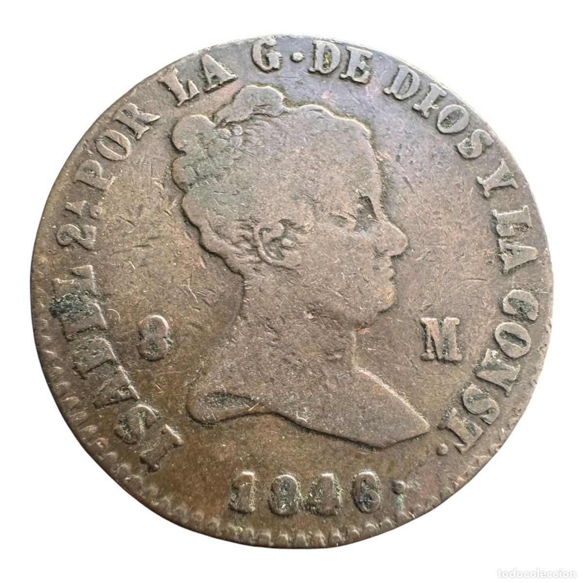 Monedas de Espa&ntilde;a: Isabel II. 8 Maraved&iacute;s 1858 Jubia. Ae MBC-/MBC