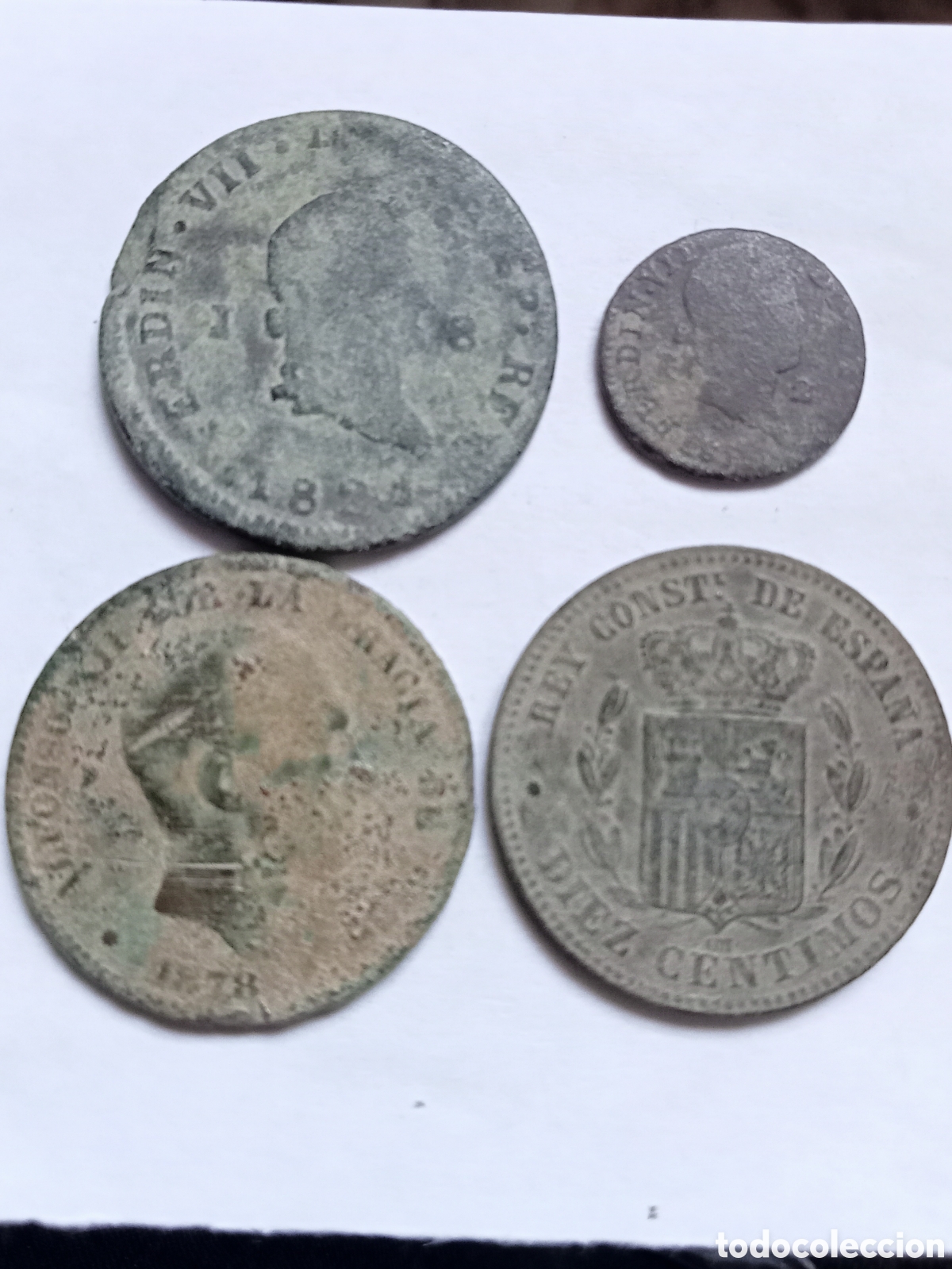 Monedas de Espa&ntilde;a: ALFONSO VII (2) - ALFONSO XII -SIGLO XIX - MARAVEDIES Y CENTIMOS