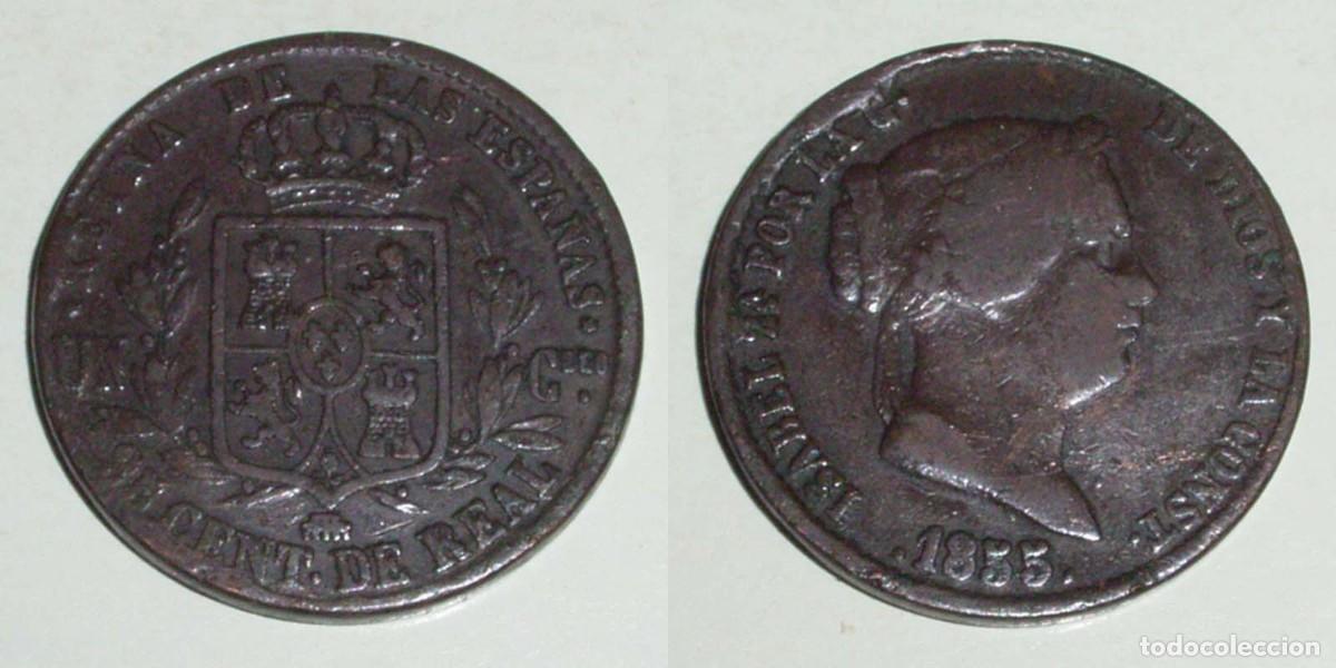 Monedas de Espa&ntilde;a: 25 Ctmos. de Real 1855 Segovia
