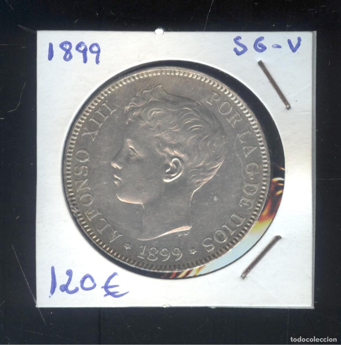 Monedas de Espa&ntilde;a: NUMULITE F0283 Moneda Espa&ntilde;a 1899 Alfonso XIII 5 pesetas