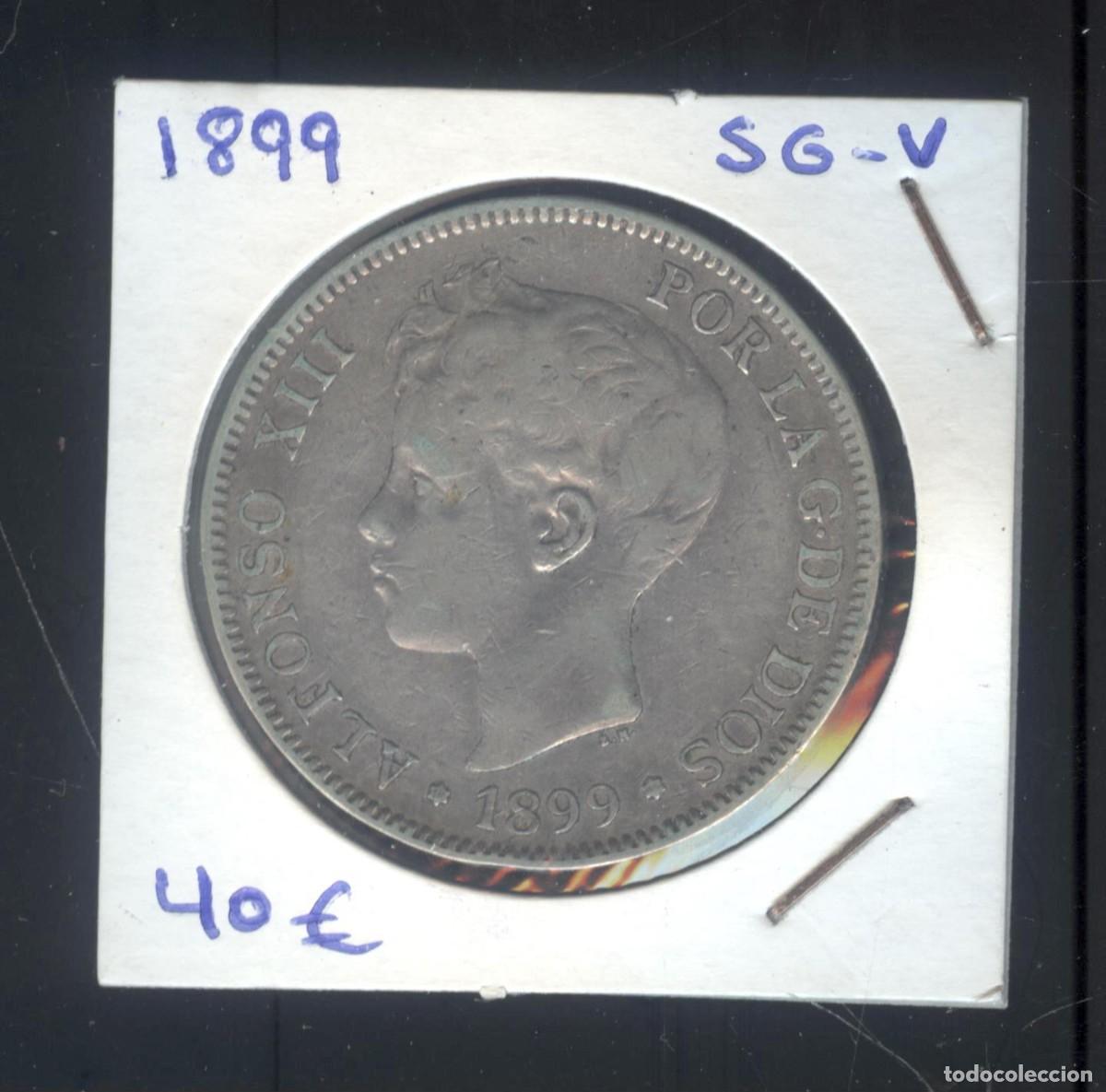 Monedas de Espa&ntilde;a: NUMULITE F0306 Moneda Espa&ntilde;a 1899 Alfonso XIII 5 pesetas