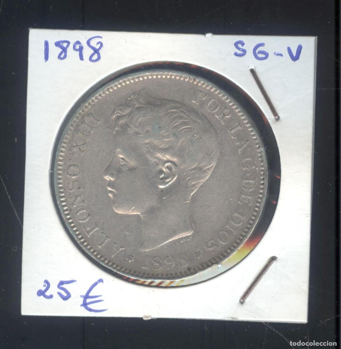 Monedas de Espa&ntilde;a: NUMULITE F0310 Moneda Espa&ntilde;a 1898 Alfonso XIII 5 pesetas