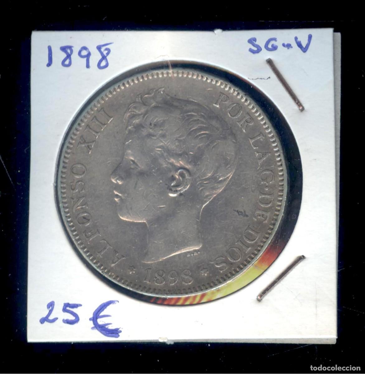 Monedas de Espa&ntilde;a: NUMULITE F0316 Moneda Espa&ntilde;a 1898 Alfonso XIII 5 pesetas