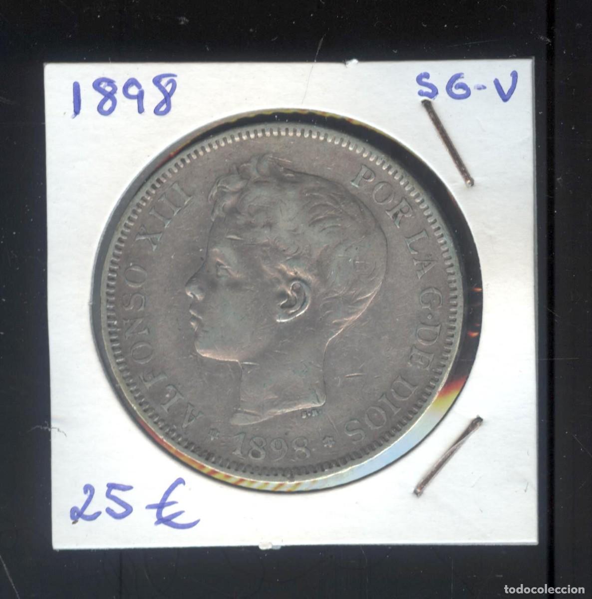 Monedas de Espa&ntilde;a: NUMULITE F0320 Moneda Espa&ntilde;a 1898 Alfonso XIII 5 pesetas