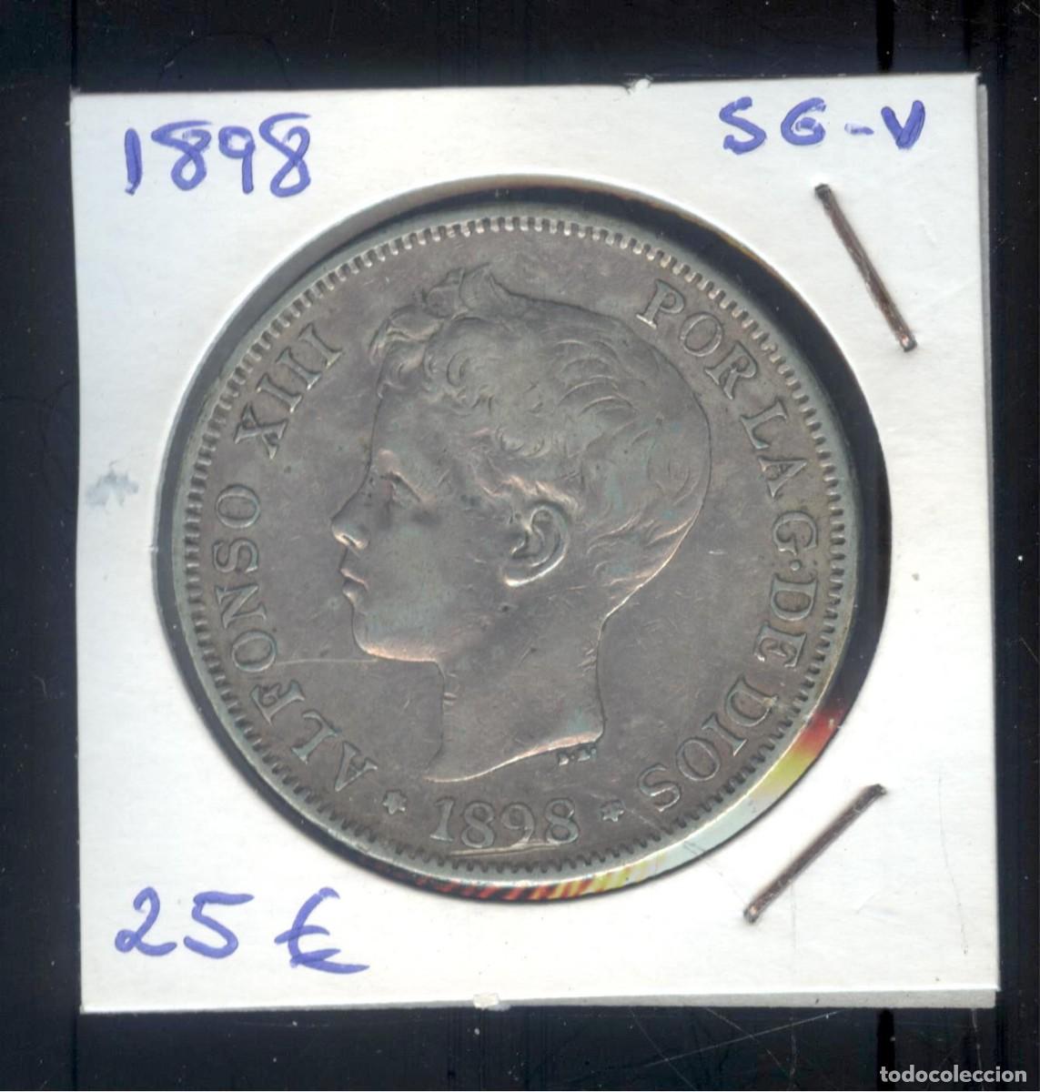 Monedas de Espa&ntilde;a: NUMULITE F0321 Moneda Espa&ntilde;a 1898 Alfonso XIII 5 pesetas