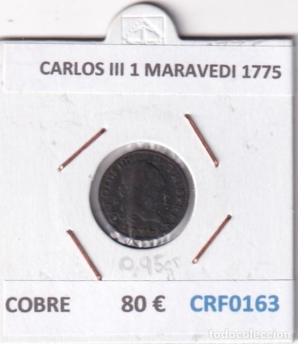 Monedas de Espa&ntilde;a: CRF0163 MONEDA ESPA&Ntilde;A CARLOS III 1 MARAVEDI 1775 COBRE