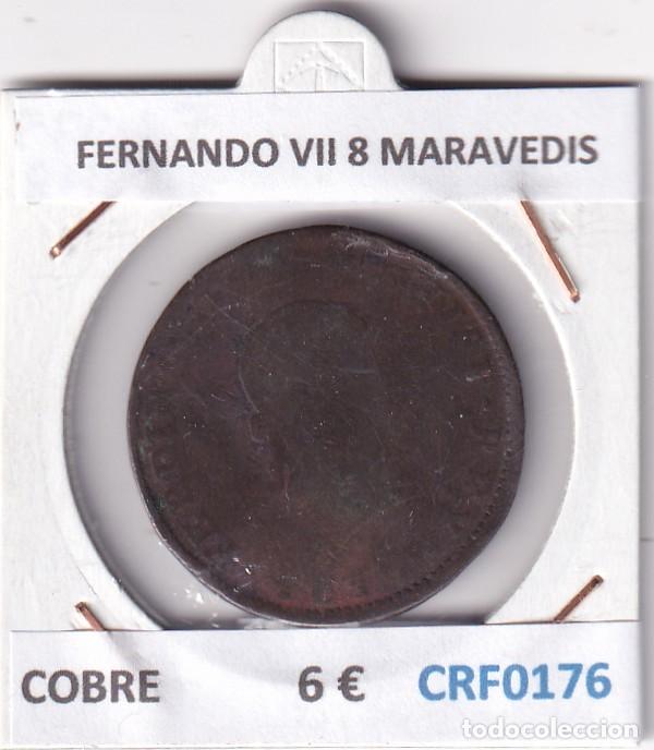 Monedas de Espa&ntilde;a: CRF0176 MONEDA ESPA&Ntilde;A FERNANDO VII 8 MARAVEDIS COBRE