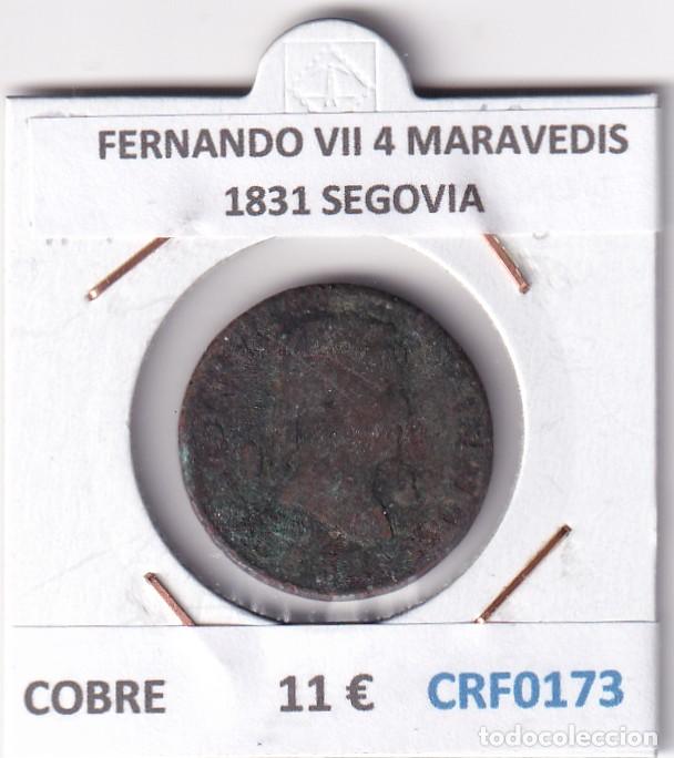Monedas de Espa&ntilde;a: CRF0173 MONEDA ESPA&Ntilde;A FERNANDO VII 4 MARAVEDIS 1831 SEGOVIA COBRE