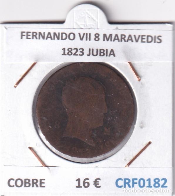 Monedas de Espa&ntilde;a: CRF0182 MONEDA ESPA&Ntilde;A FERNANDO VII 8 MARAVEDIS 1823 JUBIA