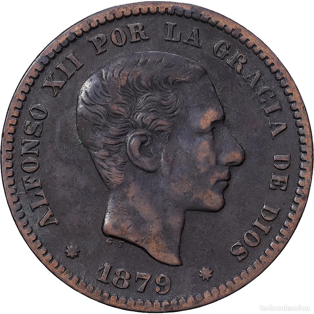 Monedas de Espa&ntilde;a: [#1551458] Espa&ntilde;a, Alfonso XII, 5 Centimos, 1879, Madrid, Bronce, MBC, KM:674