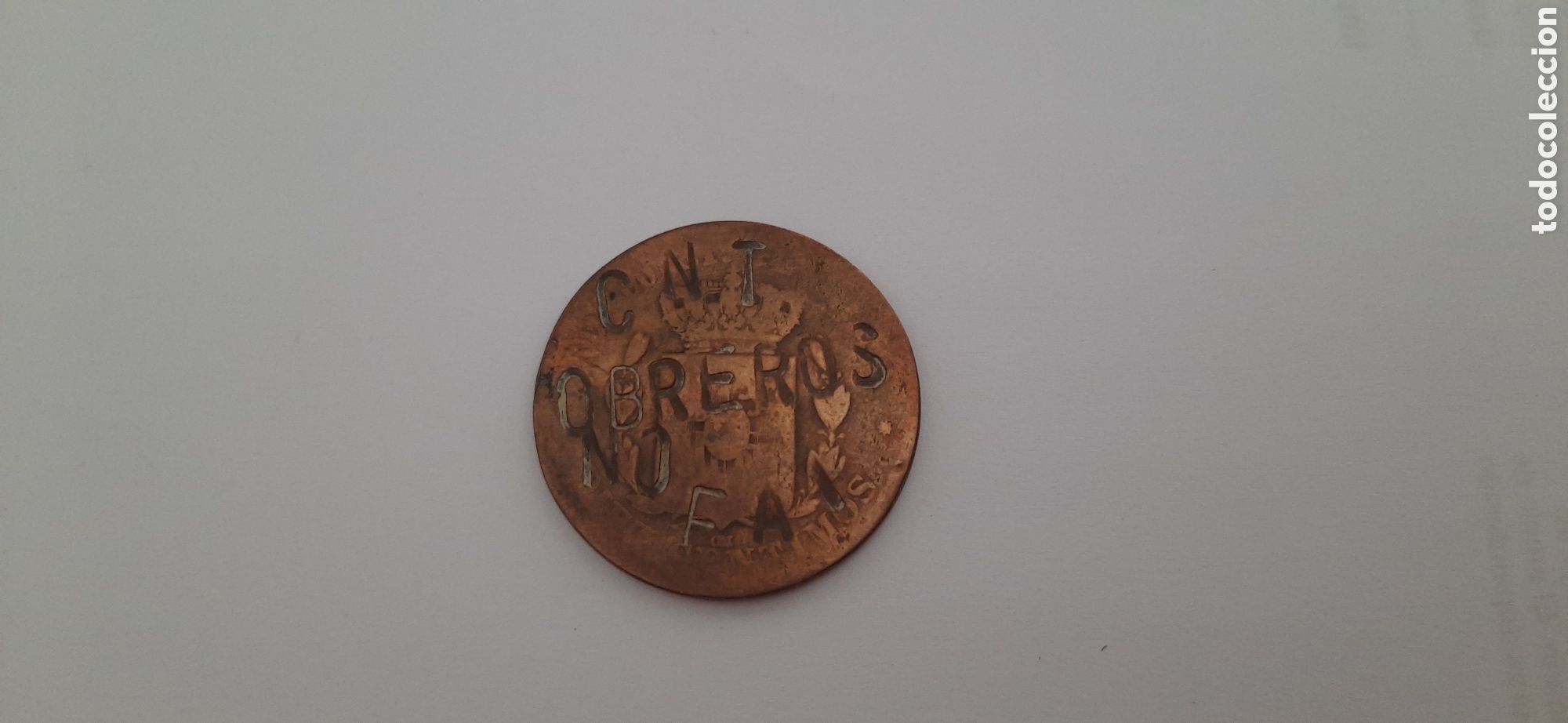 Monedas de Espa&ntilde;a: Moneda CNT OBREROS. NO FAI