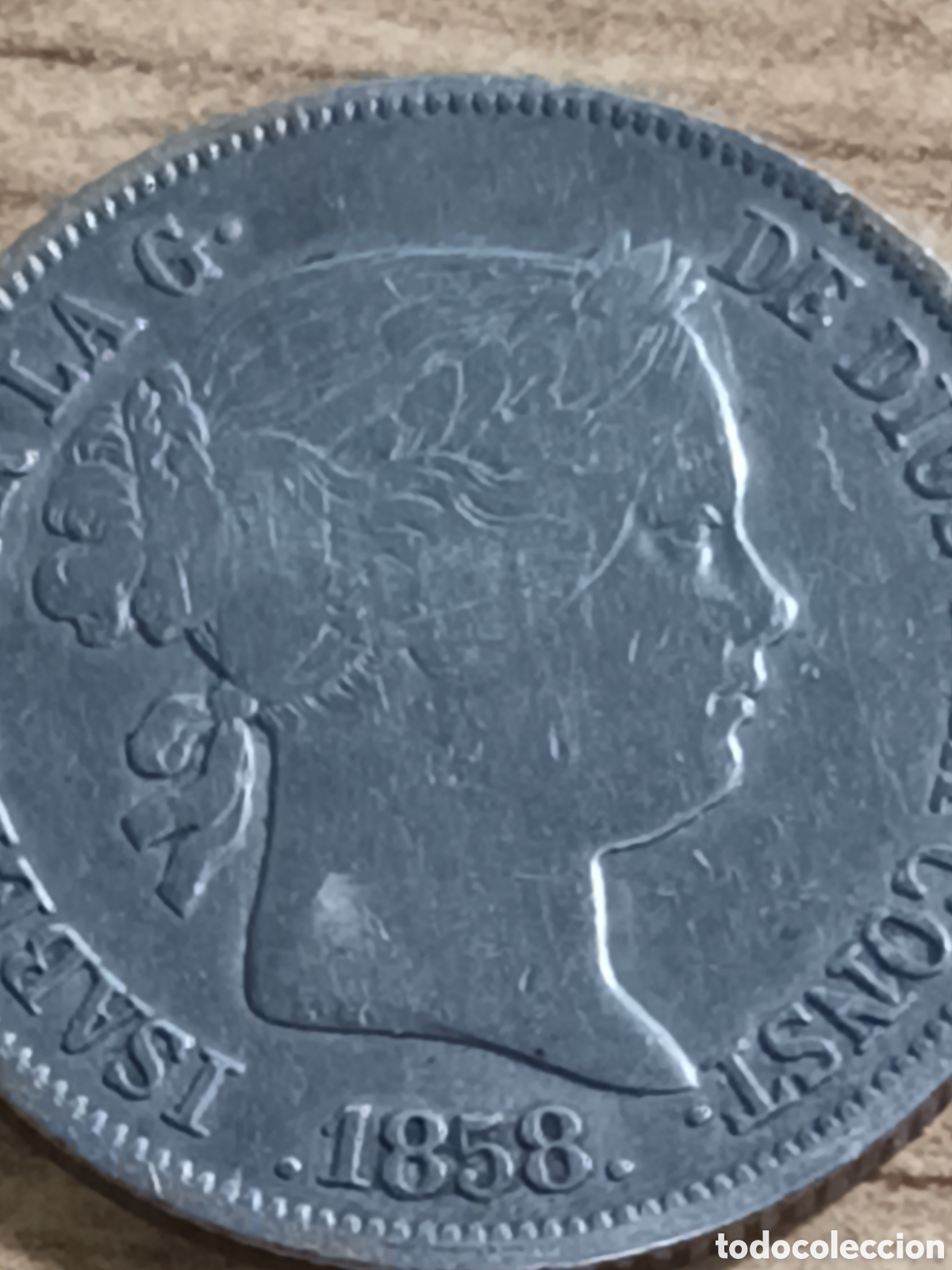 Monedas de Espa&ntilde;a: MONEDA DE 4 REALES DE PLATA REINA ISABEL II A&Ntilde;O 1858