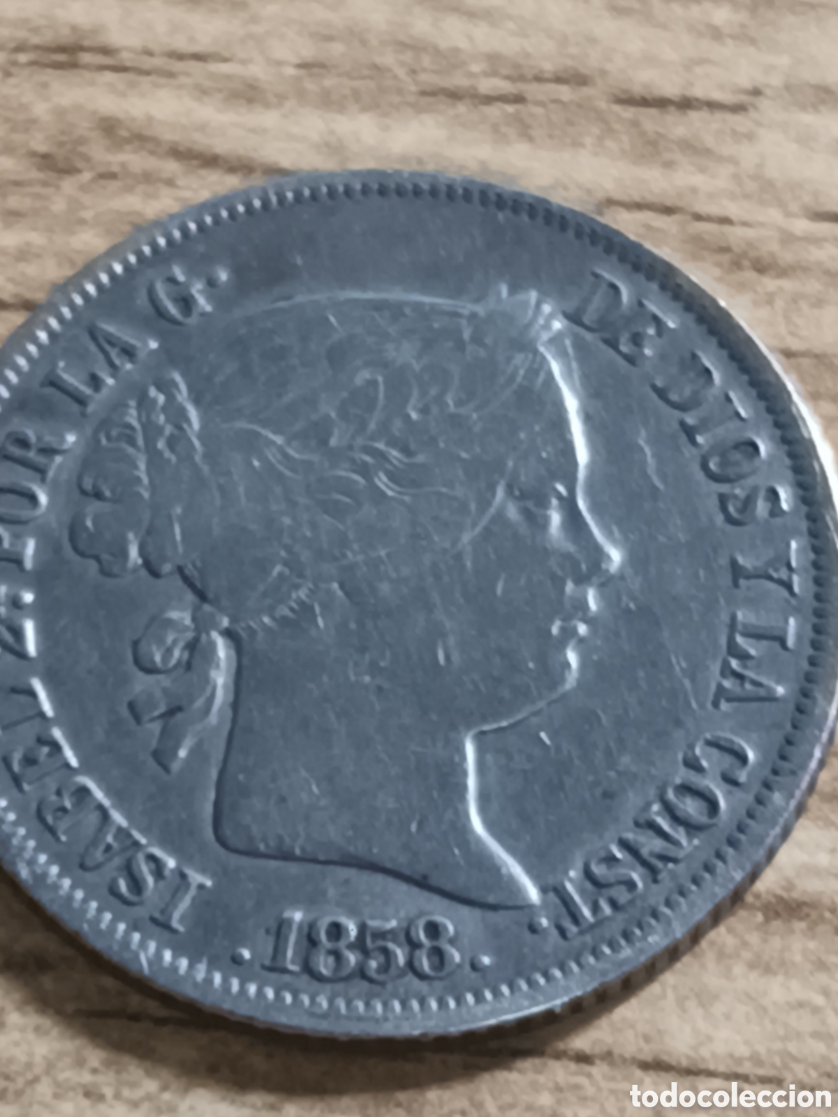Monedas de Espa&ntilde;a: MONEDA DE 4 REALES DE PLATA REINA ISABEL II A&Ntilde;O 1858