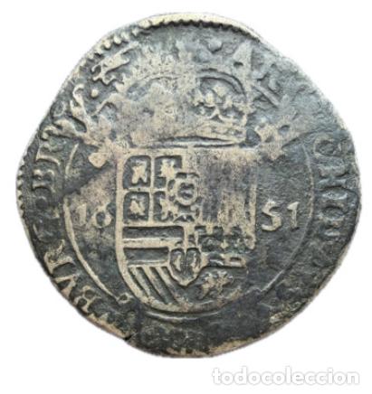 Monedas de Espa&ntilde;a: Felipe IV (1621-1665). Escal&iacute;n!. 1651. Amberes.
