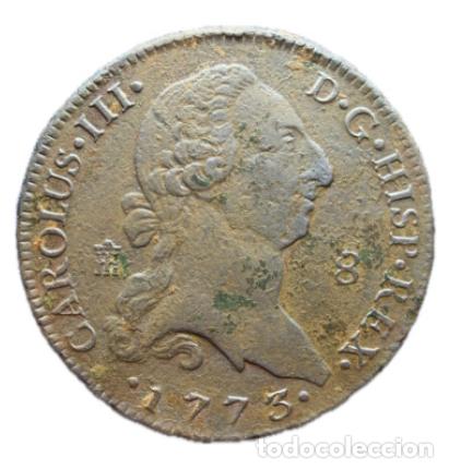 Monedas de Espa&ntilde;a: Carlos III (1759-1788). 8 maraved&iacute;s. 1773. Segovia