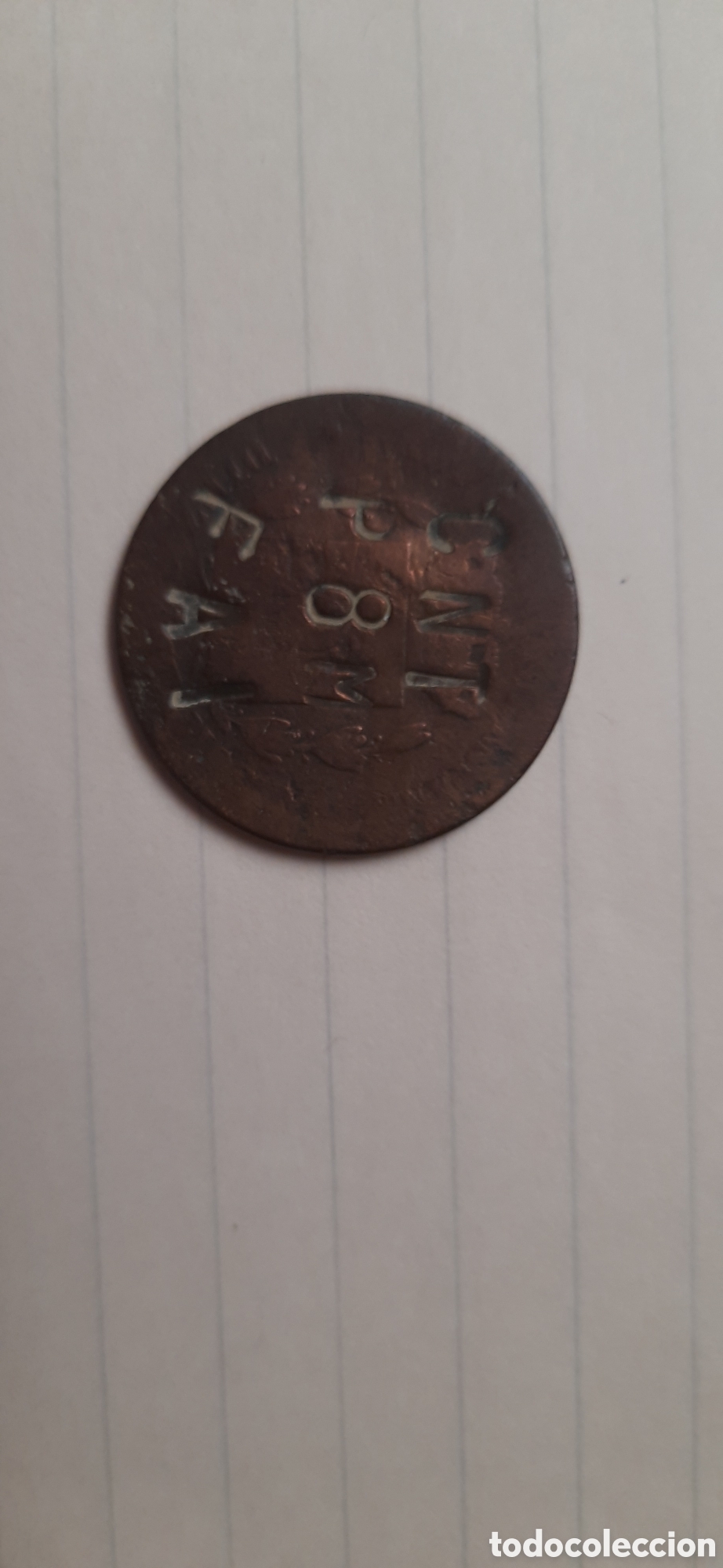 Monedas de Espa&ntilde;a: Moneda resello CNT P8M FAI