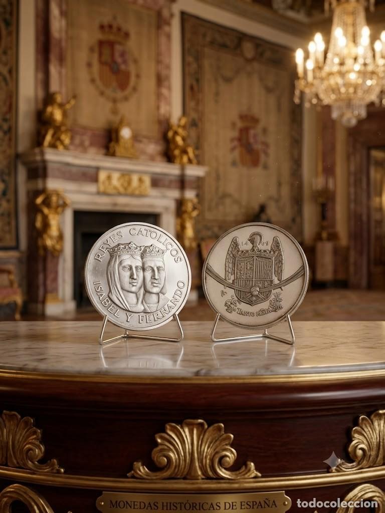 Monedas de Espa&ntilde;a: Moneda plata Reyes Cat&oacute;licos - Foto 1