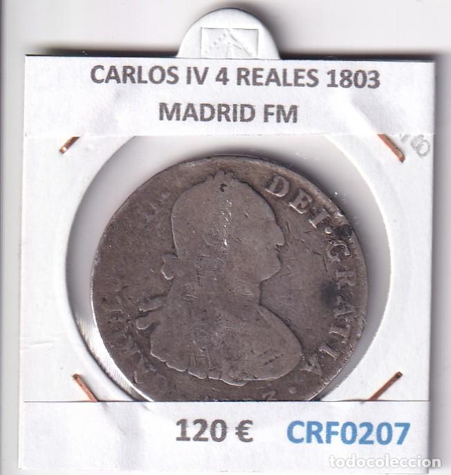 Monedas de Espa&ntilde;a: CRF0207 MONEDA ESPA&Ntilde;A CARLOS IV 4 REALES 1803 MADRID FM PLATA