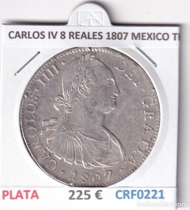 Monedas de Espa&ntilde;a: CRF0221 MONEDA ESPA&Ntilde;A CARLOS IV 8 REALES 1807 MEXICO TH PLATA