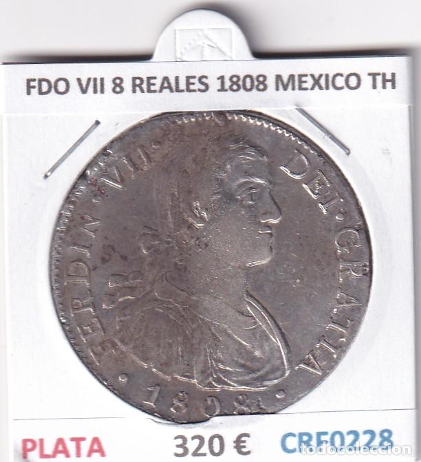 Monedas de Espa&ntilde;a: CRF0228 MONEDA ESPA&Ntilde;A FERNANDO VII 8 REALES 1808 MEXICO TH PLATA