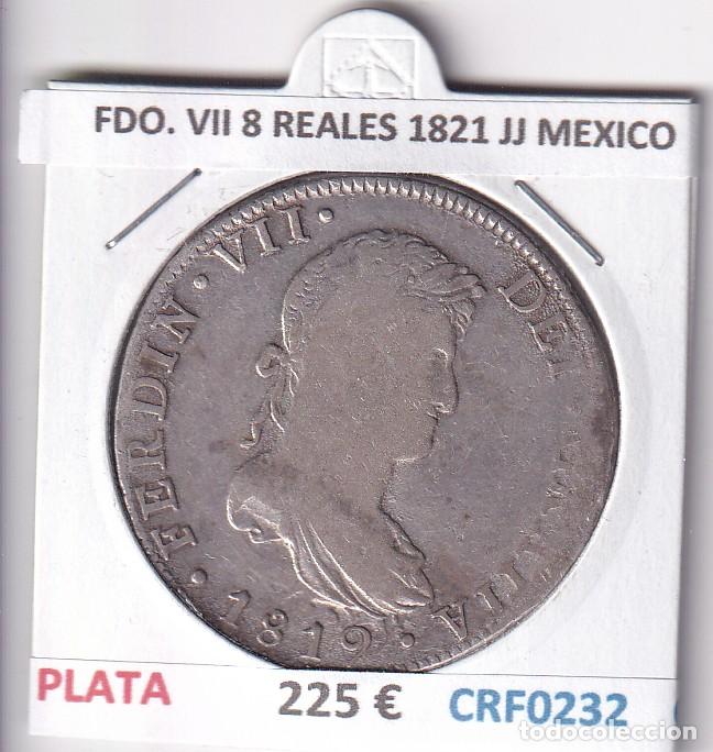 Monedas de Espa&ntilde;a: CRF0232 MONEDA ESPA&Ntilde;A FERNANDO VII 1821 JJ MEXICO PLATA