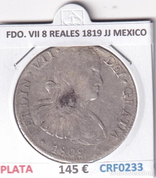 Monedas de Espa&ntilde;a: CRF0233 MONEDA ESPA&Ntilde;A FERNANDO VII 1819 JJ MEXICO PLATA