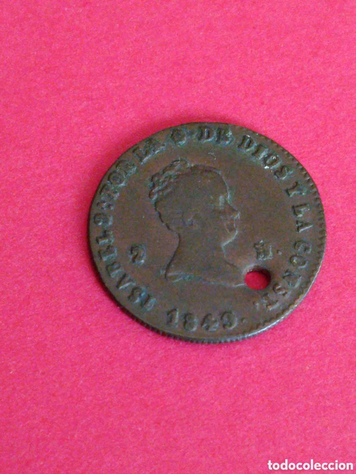 Monedas de Espa&ntilde;a: ISABEL II. 2 MARAVED&Iacute;S DE 1849. JUBIA.