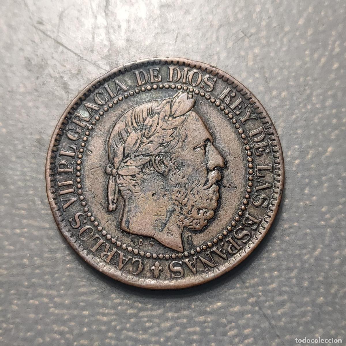 Monedas de Espa&ntilde;a: ESPA&Ntilde;A GUERRA CARLISTA CARLOS VII 10 CENTIMOS 1875 BC+/MBC-