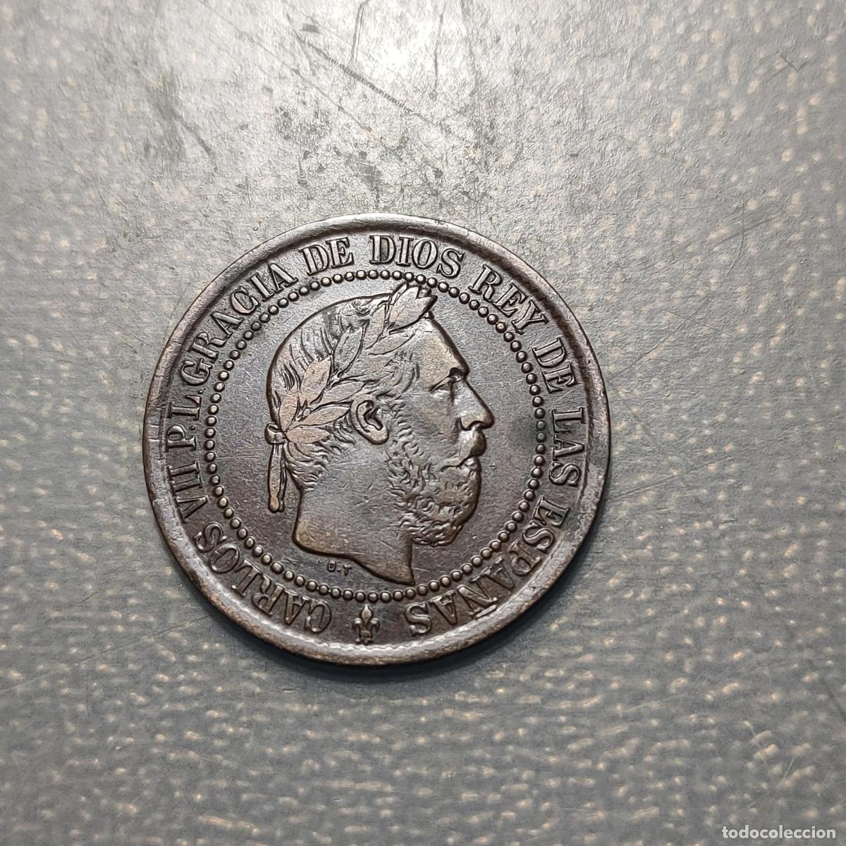 Monedas de Espa&ntilde;a: ESPA&Ntilde;A GUERRA CARLISTA CARLOS VII 5 CENTIMOS 1875 MBC
