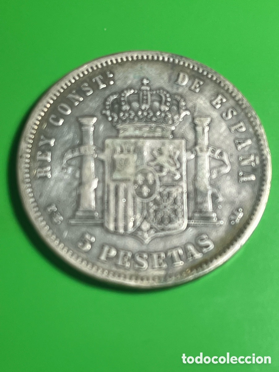Monedas de Espa&ntilde;a: 5 pesetas de plata 1878