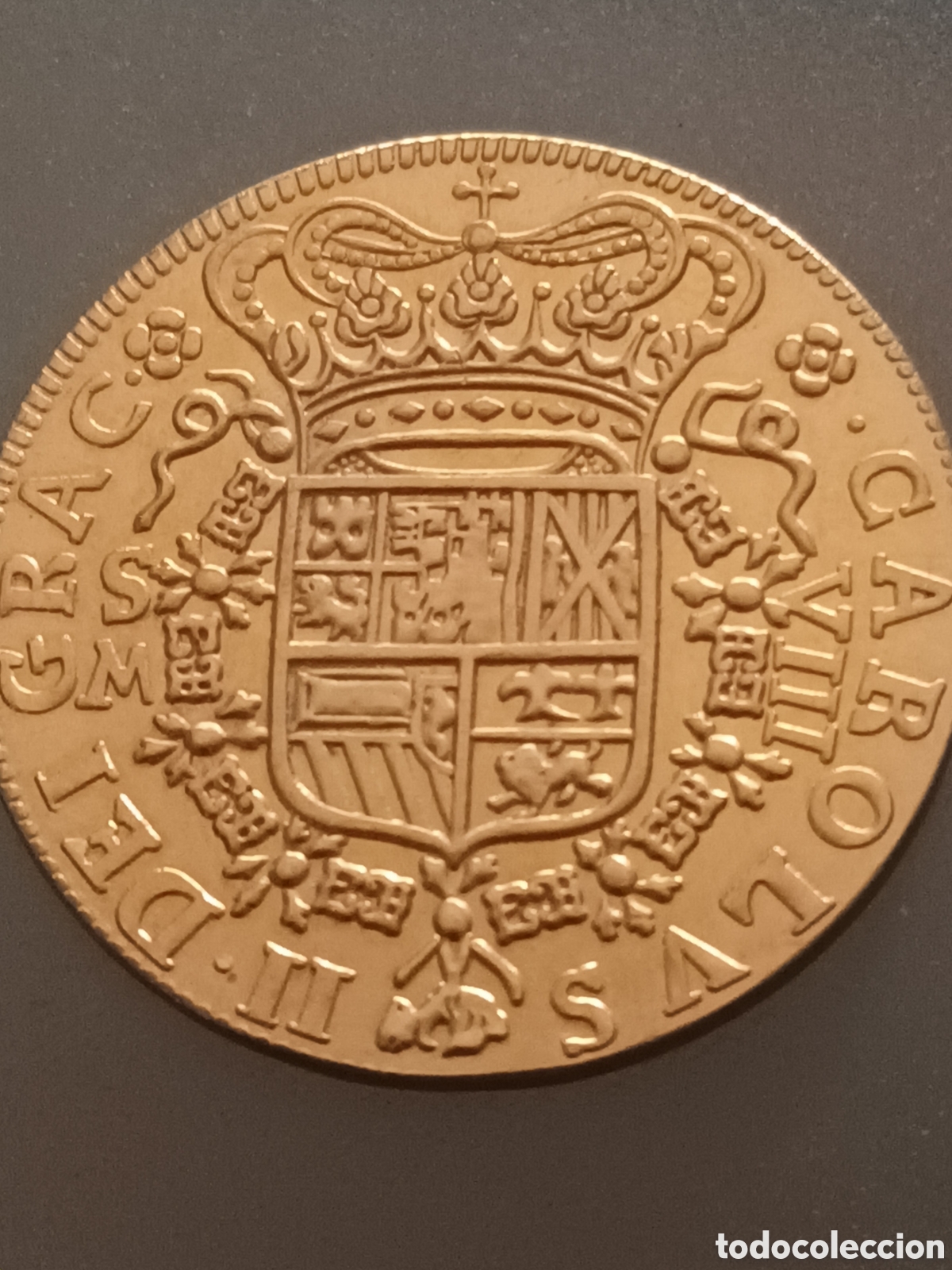 Monedas de Espa&ntilde;a: REPLICA PERFECTA DE MONEDA DE 8 ESCUDOS DE CARLOS II A&Ntilde;O 1699