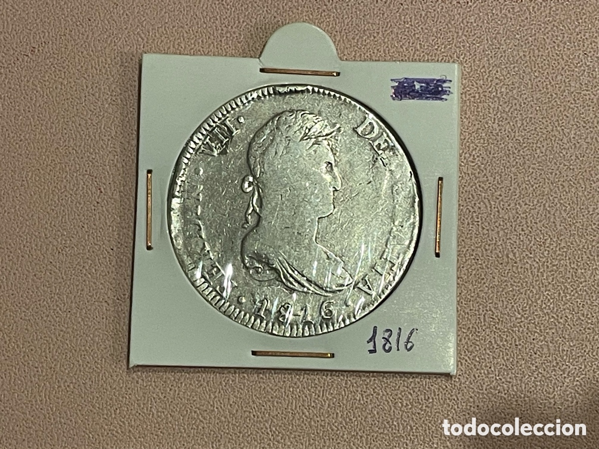 Monedas de Espa&ntilde;a: 8 Reales Fernando VII 1816 M&eacute;xico plata - BC+/MBC