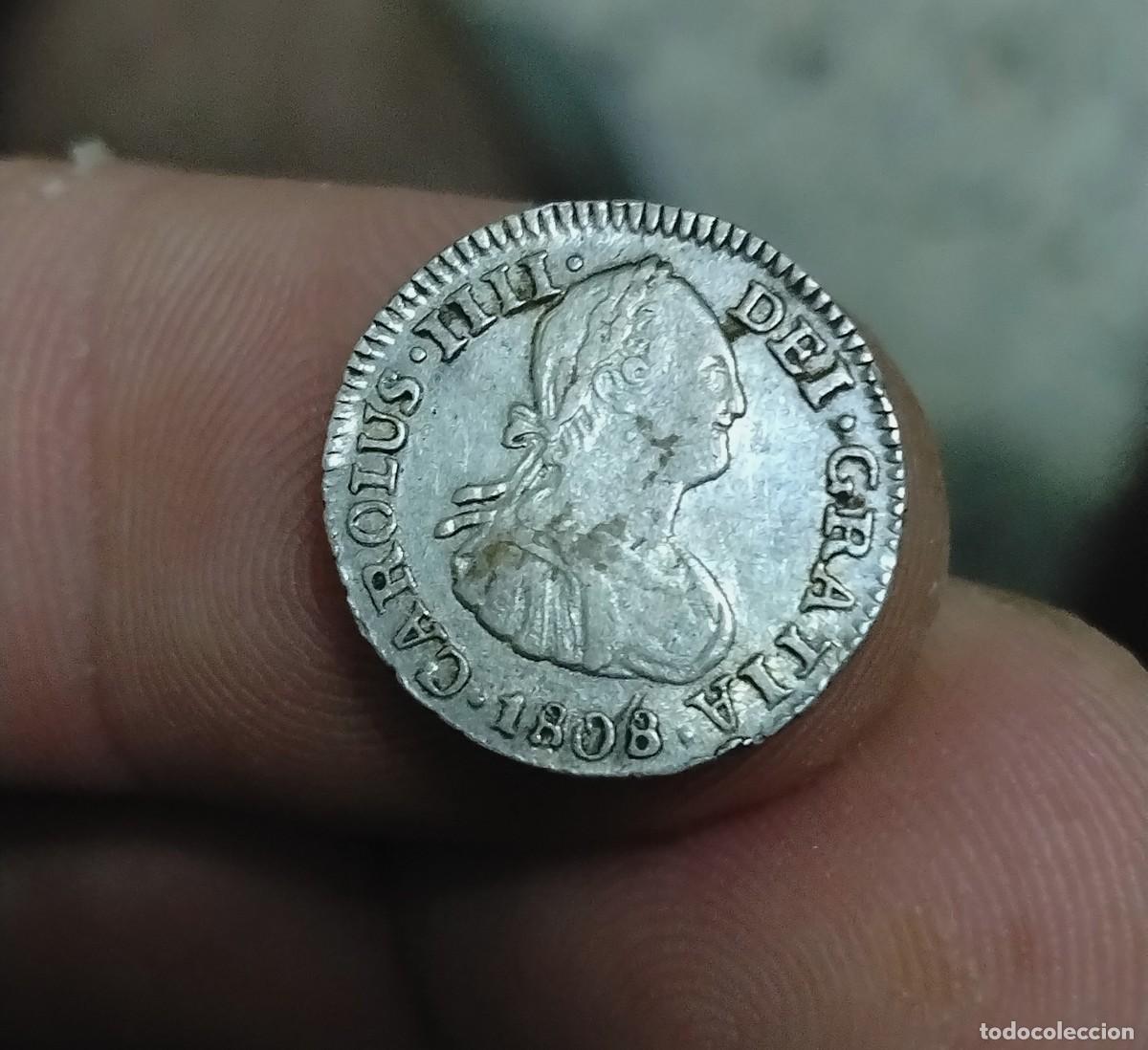 Monedas de Espa&ntilde;a: Carlos IV 1/2 MEDIO REAL 1808 Potos&iacute;