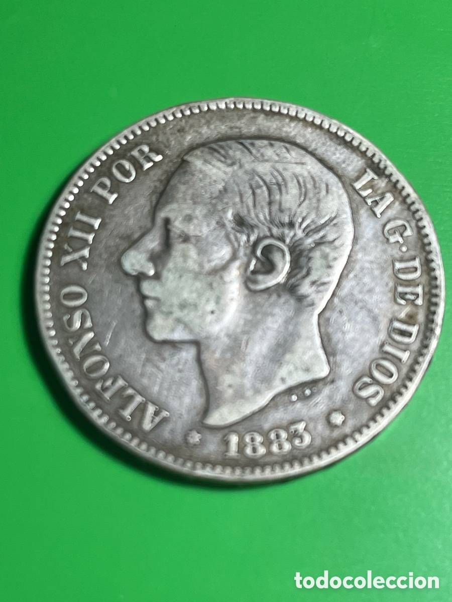 Monedas de Espa&ntilde;a: 5 pesetas de plata de 1883