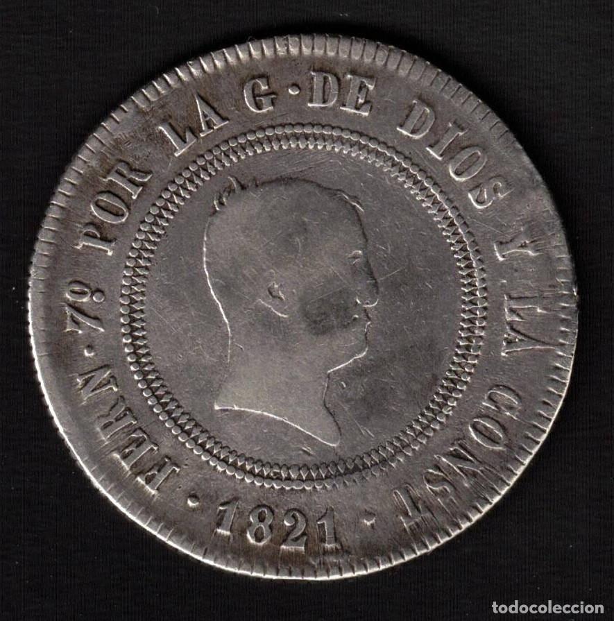 Monedas de Espa&ntilde;a: ESPA&Ntilde;A MONEDA - 10 REALES FERNANDO VII - A&Ntilde;O 1821 - MADRID SR - TIPO CABEZON