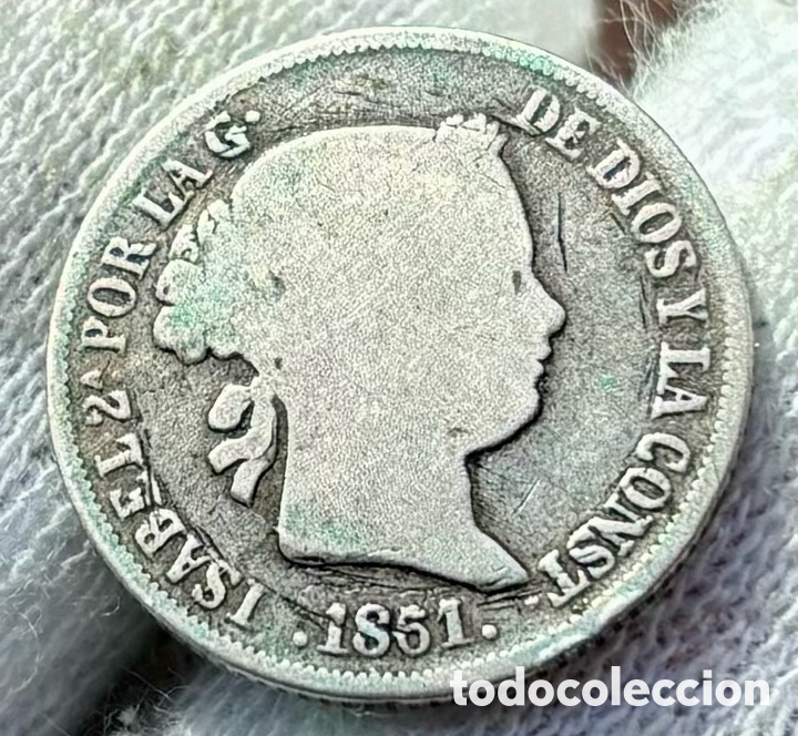 Monedas de Espa&ntilde;a: Moneda PLATA 2 Reales 1861 Barcelona. ISABEL II